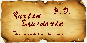 Martin Davidović vizit kartica